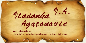Vladanka Agatonović vizit kartica